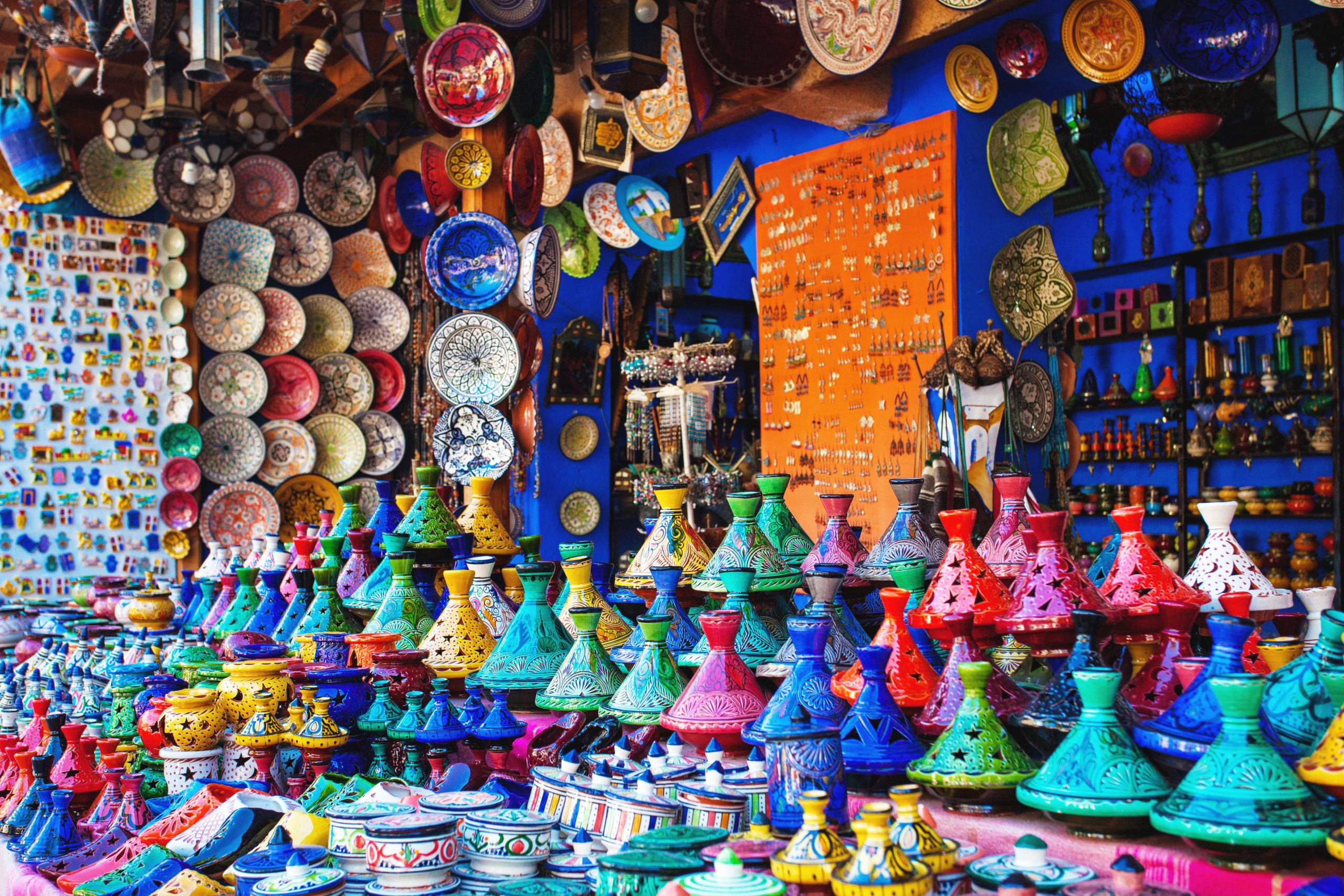 Tajin borden in Marrakesh