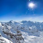 View from Titlis mountain in Switzerland towards the South