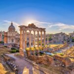 Rome sunrise city skyline at Rome Forum (Roman Forum), Rome, Ita