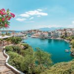 Agios Nikolaos, crete island, greece: view over lake Voulismeni