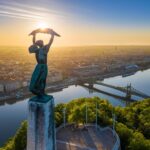 Budapest, Hungary – Aerial view of the beautiful Hungarian Statu
